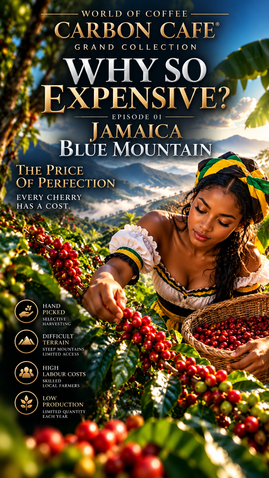 Jamaica Blue Mountain , Finest Coffee in The World. 1 kg/ 1 900 lei (Tva Inclus).Transport Gratuit pe teritoriul Romaniei la 4 kg.