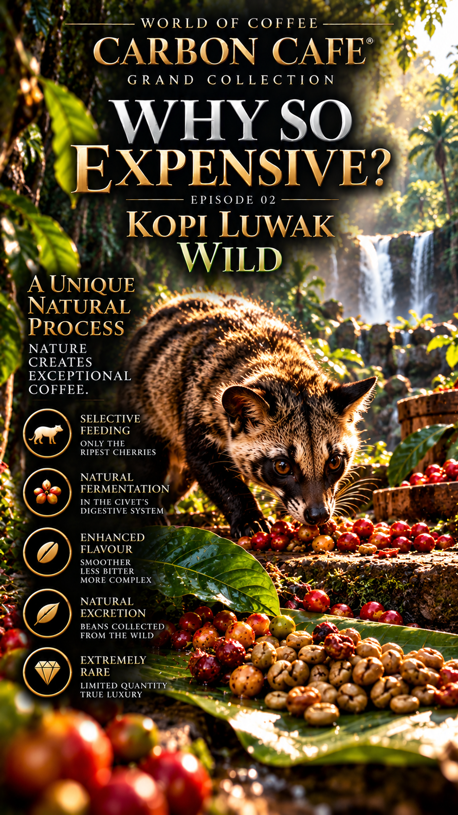 Kopi Luwak Wild  .1 KG / 2500 lei (TVA Inclus ).Transport gratuit pe teritoriul Romaniei la conenzi de 4 kg.