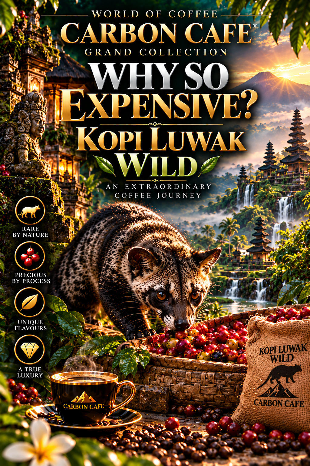 Kopi Luwak Wild  .1 KG / 2500 lei (TVA Inclus ).Transport gratuit pe teritoriul Romaniei la conenzi de 4 kg.