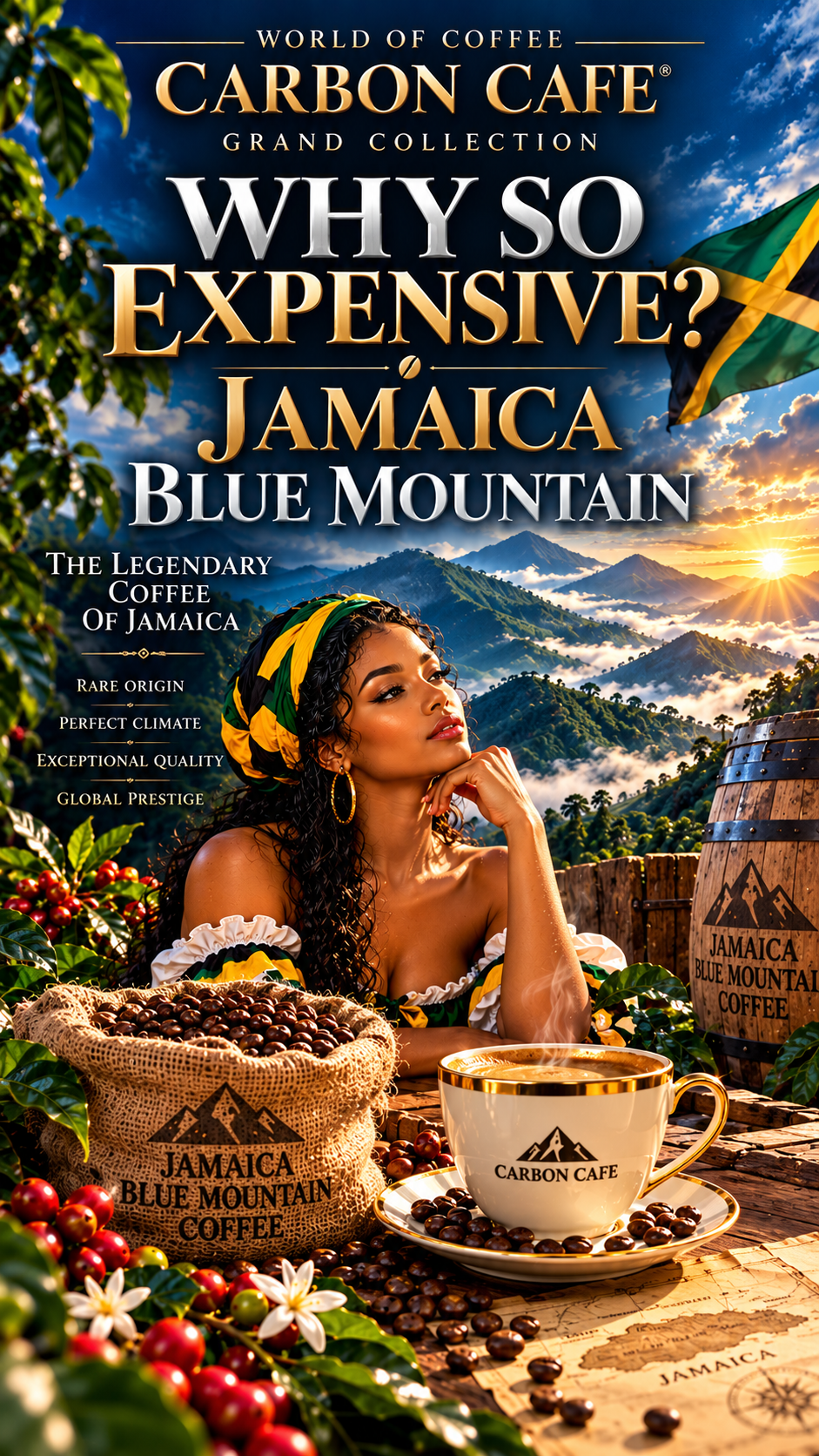 Jamaica Blue Mountain , Finest Coffee in The World. 1 kg/ 1 900 lei (Tva Inclus).Transport Gratuit pe teritoriul Romaniei la 4 kg.