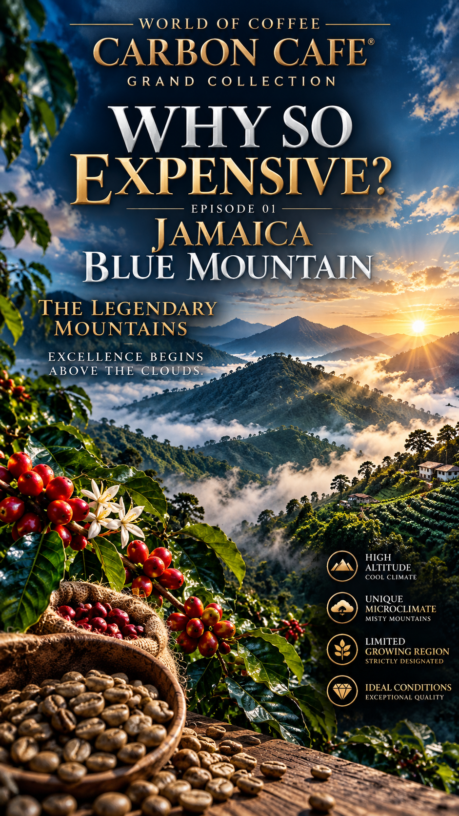 Jamaica Blue Mountain , Finest Coffee in The World. 1 kg/ 1 900 lei (Tva Inclus).Transport Gratuit pe teritoriul Romaniei la 4 kg.