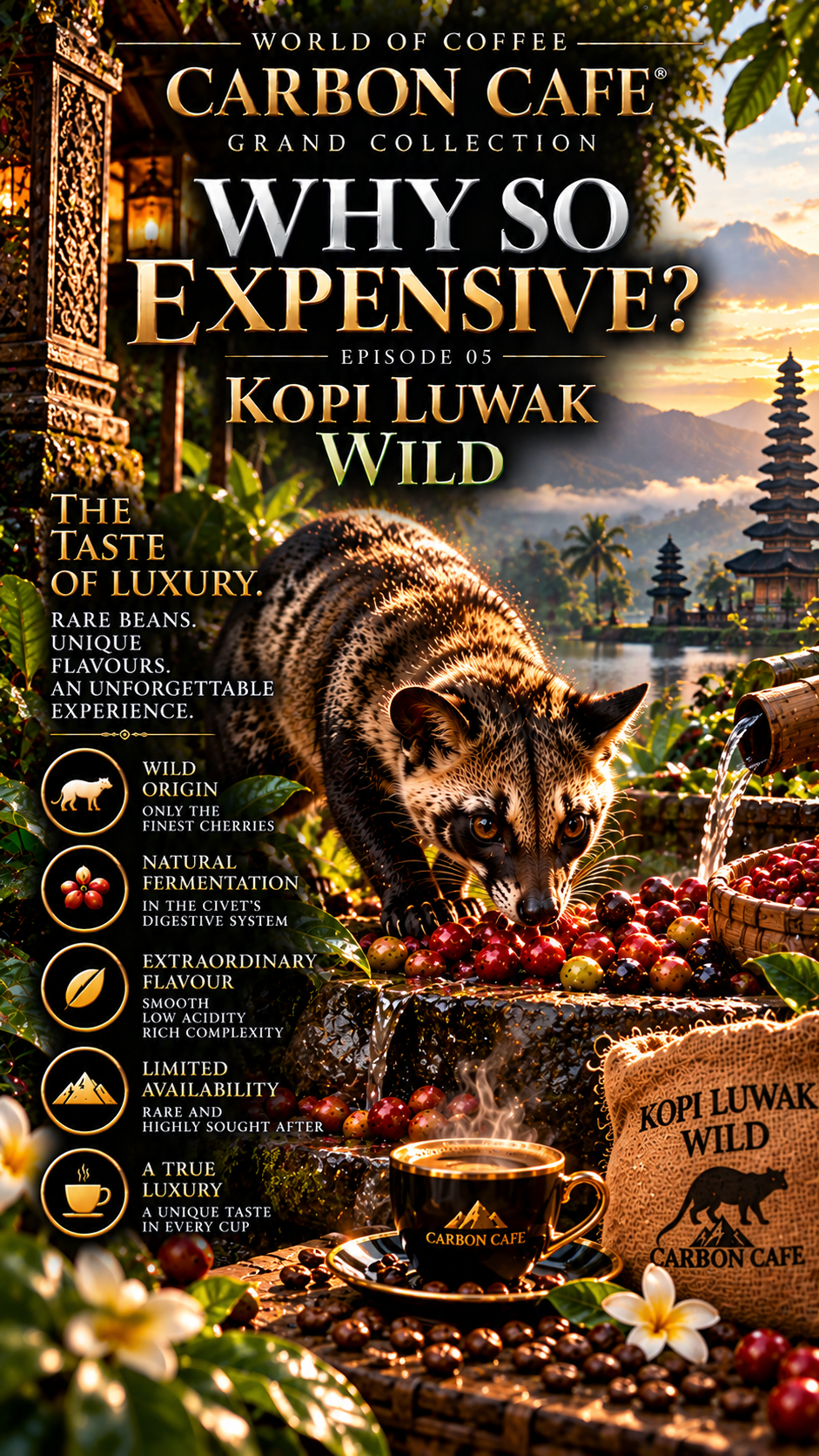 Kopi Luwak Wild  .1 KG / 2500 lei (TVA Inclus ).Transport gratuit pe teritoriul Romaniei la conenzi de 4 kg.